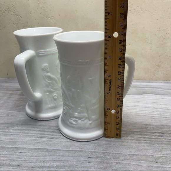 Tiara Exclusive White Milk Glass Mug #10575 In Box Set of 2 Vintage - Picture 13 of 14